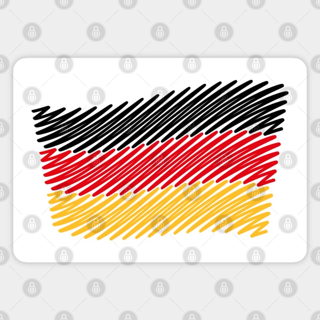 National Flag Of Germany (Scribble) Magnet by MrFaulbaum